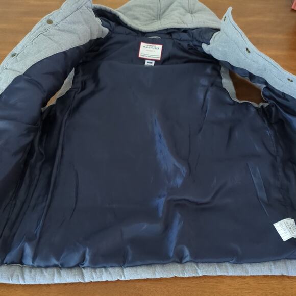 Janie and Jack boys puffer hooded grey vest kids size 10/12 - Picture 4 of 6